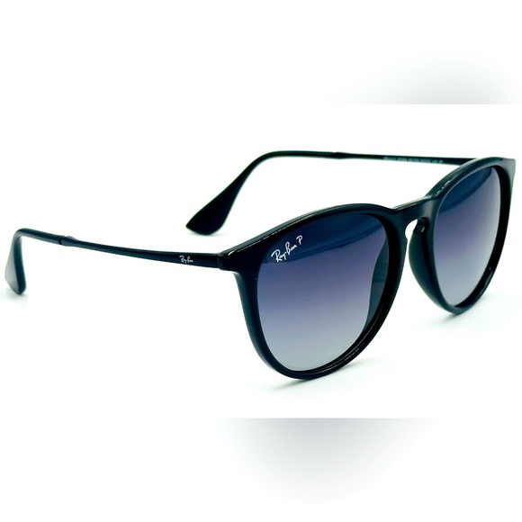 Ray-Ban Erika Women’s Polarized Sunglasses RB4171 54m Black w Gradient Grey Lens - Picture 2 of 10